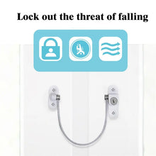 Load image into Gallery viewer, Child Safety Window Lock - Stainless Steel Cable with Screws - Baby Safety Protection