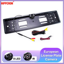 Load image into Gallery viewer, Hippcron Car Plate Camera Rear View Wireless EU European License Frame Waterproof Night Vision Reverse Backup  8 LED Camera
