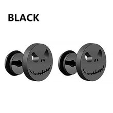 Load image into Gallery viewer, 1 Pairs Punk Stainless Steel Stud Earrings Black Earrings Set For Men Women Vintage Hip Hop Piercing Ear Jewelry