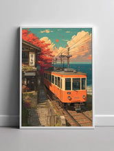Load image into Gallery viewer, Retro Japanese Landscape Canvas Printing Asian Art Railway Wall Art Poster Modern Living Room Bedroom Bathroom Home Decor