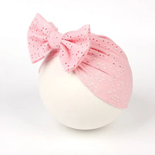 Load image into Gallery viewer, 3 Pcs Baby Fetal Cap Set - Breathable Solid Color Bow Headwear