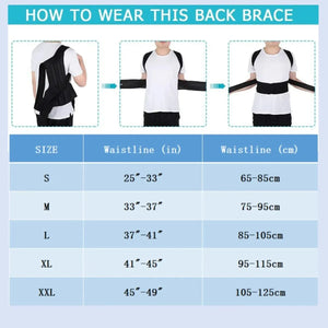 Unisex Back Brace Posture Corrector Lumbar Support for Back Pain Relief and Improved Posture
