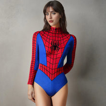 Load image into Gallery viewer, Spiderman Swimsuit for Women One-piece Swimsuits Superhero Jumpsuit The Amazing Spider-Man Cosplay Costumes T Shirts Bodysuit