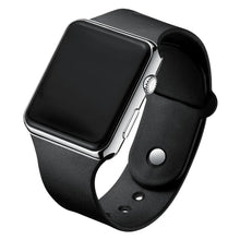 Load image into Gallery viewer, Digital LED Watch – Unisex Square Design with Silicone Strap