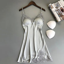 Load image into Gallery viewer, Sexy Pajamas Women's Silk Suspender Nightdress Ladies Spring And Summer Ice Silk Thin Halter Home Service Satin Night Dresses