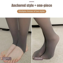 Load image into Gallery viewer, Thermal Stockings Women Fleece Lined Tights Warm Winter High Waist Sexy Translucent Black Pantyhose Thermal Legging Tights Women