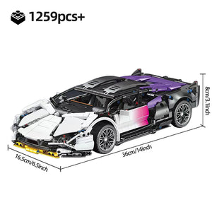 1280PCS Racing Sport Car Model – Mechanical Speed Supercar Building Blocks Toy for Kids & Adults