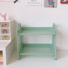 Load image into Gallery viewer, Desktop Stationery Rack Storage Holder Multi-Functional Plastic Shelf Makeup Organizer Office Dormitory Desk Organizer Shelf