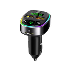Load image into Gallery viewer, Car Bluetooth 5.0 FM Transmitter MP3 Modulator Player Handsfree Audio Receiver With 3 in 1 Charge Cable for IPhone Huawei Xiaomi