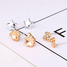 Load image into Gallery viewer, 18pairs/set Gold Sliver Enamel Pearl Flower Heart Stud Earring Set For Women Plastic Butterfly Earrings Jewelry Gift Mix Style