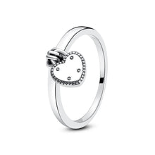 Load image into Gallery viewer, 925 Sterling Silver Rings For Women Original Crown Love Heart Wishbone Engagement Wedding Rose Gold Crystal Ring Luxury Jewelry