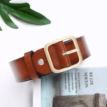 Load image into Gallery viewer, Women&#39;s Black TPU Leather Waist Strap for Jeans Trousers, Versatile Retro Fashion Accessory