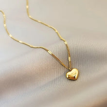 Load image into Gallery viewer, Gold Collarbone Chain! Peach Heart, Gift, Minimalist