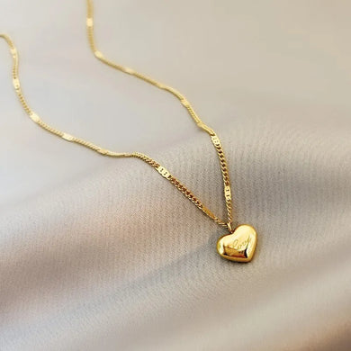 Gold Collarbone Chain! Peach Heart, Gift, Minimalist