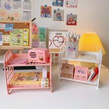 Load image into Gallery viewer, Desktop Stationery Rack Storage Holder Multi-Functional Plastic Shelf Makeup Organizer Office Dormitory Desk Organizer Shelf