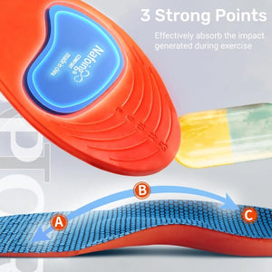 Orthopedic Sports Insoles | Elastic Shock Absorption & Breathable Running Insoles for Men & Women