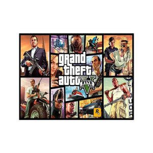 Video Game Grand Theft Auto Poster Canvas Painting GTA 5 Wall Picture Print For Modern Gamer Living Room Home Decoration
