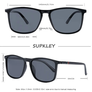 SUPKLEY Polarized Sports Sunglasses - Men's Square Sun Glasses Lightweight