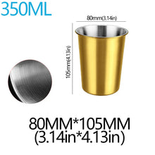 Load image into Gallery viewer, 350/500ml Stainless Steel Cups Household Office Bar Kitchen Drinks Coffee Tumbler Tea Drinking Beer Mug Metal Travel Drink Cup