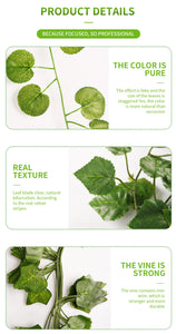 2.1M Green Ivy Leaf Hanging Vine Artificial Garland – Silk Wall Plant Home Garden Decoration Wedding Party DIY Fake Wreath Leaves