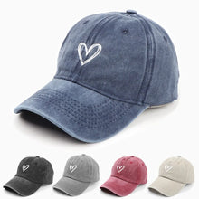 Load image into Gallery viewer, Peach Heart Denim Hat! Korean Style, Spring/Summer