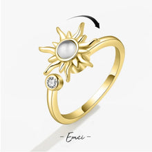 Load image into Gallery viewer, Anti Stress Anxiety Fidget Rings for Women Satinless Steel Spinner Sunflower Sun Star Ring Trendy Jewelry Gift Dropshipping