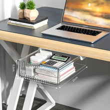 Load image into Gallery viewer, Invisible Storage Table Shelf Storage Box New Pull Out Storage Box Hanging Under Desk Drawer Large Capacity Undertable Drawer
