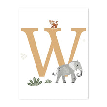 Load image into Gallery viewer, Customized Baby Name Poster Jungle Animals Lion Zebra Elephant Canvas Painting Kis Bedroom Wall Art Print Pictures Nursery Decor