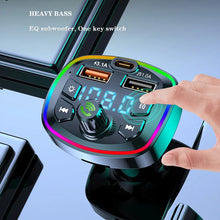 Load image into Gallery viewer, Car Bluetooth 5.0 FM Transmitter Wireless Adapter Mic Audio Receiver Auto MP3 Player 2.1A Dual USB Fast Charger Car Accessories