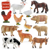 12PCS Farm Animal Figurine Set – Mini Duck, Horse, Chicken, Cow Toys for Kids