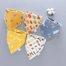 Load image into Gallery viewer, 5pcs Baby Bandana Bibs: Cotton Triangle Scarf Waterproof Absorbent Newborn