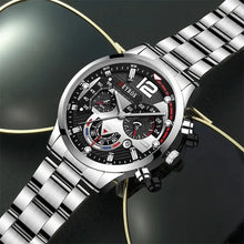 Load image into Gallery viewer, Luxury Men&#39;s Stainless Steel Quartz Watch Calendar Luminous Business Sports Bracelet