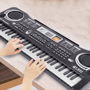 61-Key Kids Electronic Piano Keyboard with Microphone - Portable Educational Toy