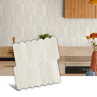 1/10pcs 3D Decorative Tile Stickers, 3D Fish Scale Textures, Matte 30cm x 30cm, Water and Mold Resistant, for Kitchen Bathroom W