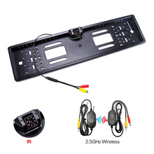 Load image into Gallery viewer, Hippcron Car Plate Camera Rear View Wireless EU European License Frame Waterproof Night Vision Reverse Backup  8 LED Camera