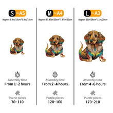 Load image into Gallery viewer, Wooden Carving Dog Puzzle - Round Animal Jigsaw, Super Hard Adult Toy