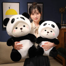 Load image into Gallery viewer, Kawaii Panda Plush Toy - Soft Stuffed Bear Transforming Animal Doll