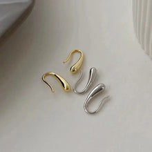 Load image into Gallery viewer, Silver Water Drop Shape Earrings for Women  Simple Temperament Ins Retro Jewelry Party Birthday
