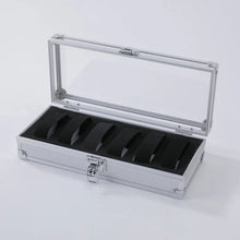 Load image into Gallery viewer, Useful Aluminium Watches Box 12 Grid Slots Jewelry Watches Display Storage Box Square Case Suede Inside Rectangle Watch Holder
