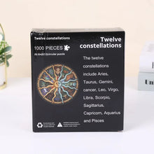 Load image into Gallery viewer, 1000 Piece Round Moon Puzzle 12 Constellations Space Game