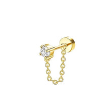 Load image into Gallery viewer, Bobisty 1pc Earrings Surgical Stainless Steel Earrings for Women Dainty Flat Back Earring Stud Hoop Cartilage for Sensitive Ears