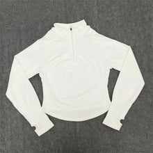 Load image into Gallery viewer, Yoga Jacket With Half Zip Shirt Women Long Sleeve Sport Tops Seamless Running Workout Coat Fitness Clothing Activewear