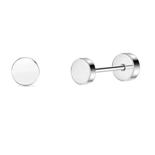 Load image into Gallery viewer, 2PCS/Set Stainless Steel Heart Moon Earbone Stud Screw Ball Stud Earrings for Women Fashion Ear Tragus Cartilage Body Piercing