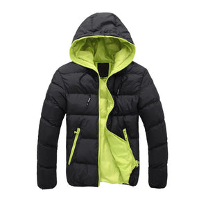 Men's Casual Cotton Parka Jacket – Autumn Winter Hooded Padded Coat