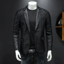 Load image into Gallery viewer, New Men&#39;s Slim Fit Moto Biker Jacket - Leather Suede Motorcycle Coat, Turn Down Collar