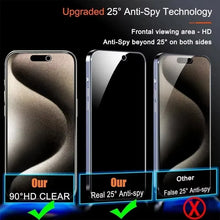 Load image into Gallery viewer, Privacy Screen Protector For iPhone 16 13 15 11 12 14 17 Pro Max Air 16e Anti-spy Glass For iPhone 13 12 Mini 7 8 16 Plus SE XR
