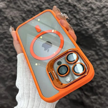Load image into Gallery viewer, Luxury Magnetic Shockproof Phone Case For iPhone 15 14 13 12 11 16 17 Pro Max Plus 16E Funda Stand Glass Lens Protection Cover