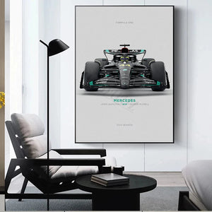 F1 Racing Car Poster – Formula 1 Canvas Wall Art Home Decoration