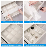 8/12PCS Adjustable Drawer Divider Partition Durable Storage Organiser Makeup Sock Underwear Drawer Organizer Board of Cabinets