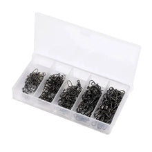 Load image into Gallery viewer, 50pc/box Stainless Steel Fishing Connector Pin Bearing Rolling Swivel with Snap Fishhook Lure Accessories